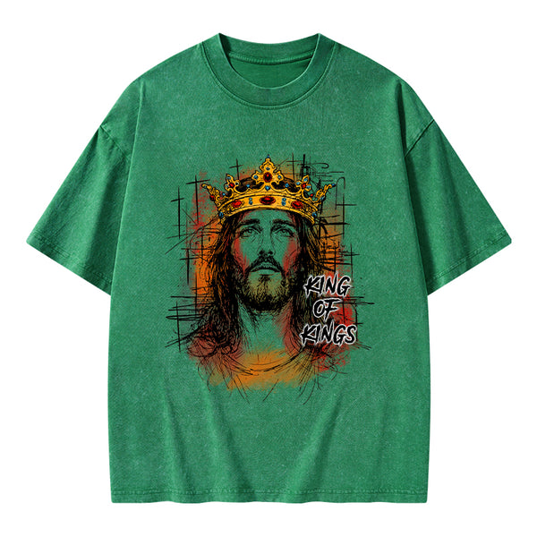 King Of Kings Christian Washed T-Shirt