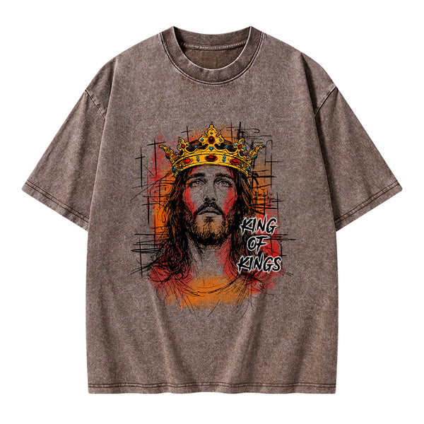 King Of Kings Christian Washed T-Shirt