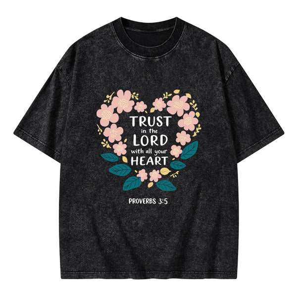 Trust In The Lord Christian Washed T-Shirt
