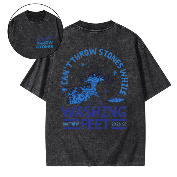 Can't Throw Stones Christian Washed T-Shirt