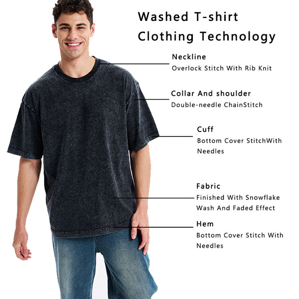 Storms And Waves Chirstian Washed T-Shirt