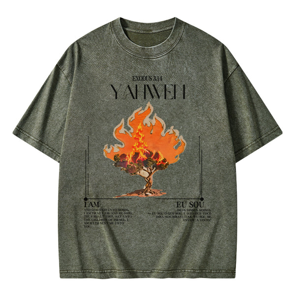 GC-WTSA0127 YAHWEH Chirstian Washed T-Shirt