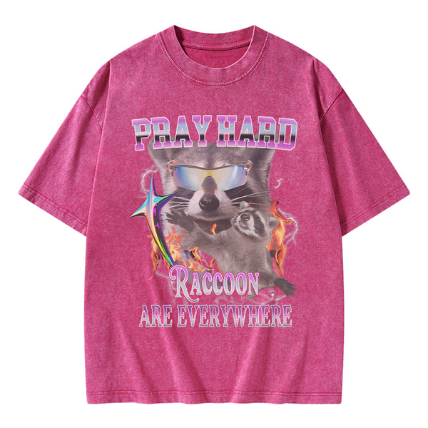 GC-WTSA0168 Pray Hand Chirstian Washed T-Shirt