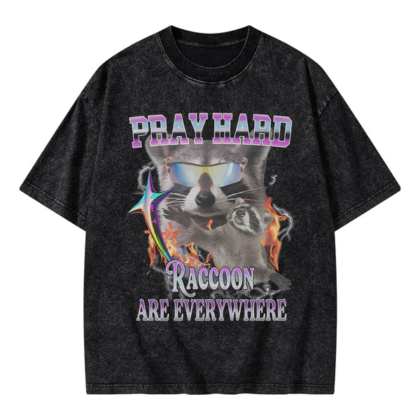 GC-WTSA0168 Pray Hand Chirstian Washed T-Shirt