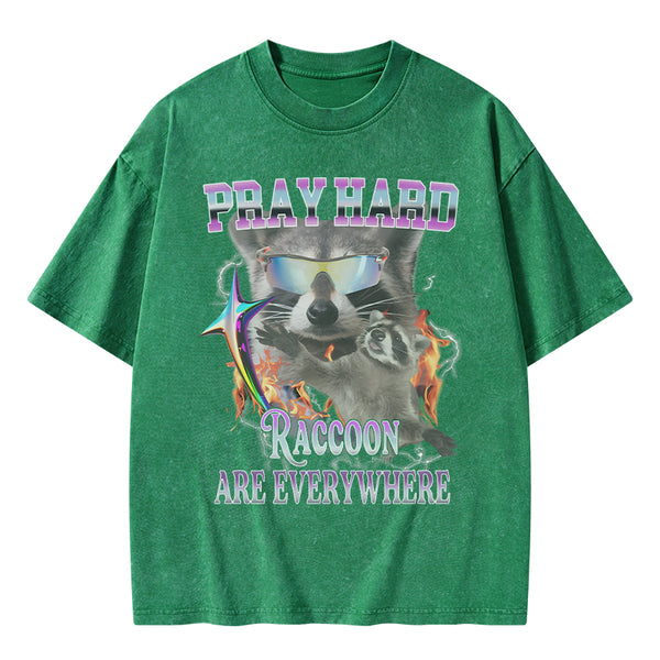 GC-WTSA0168 Pray Hand Chirstian Washed T-Shirt