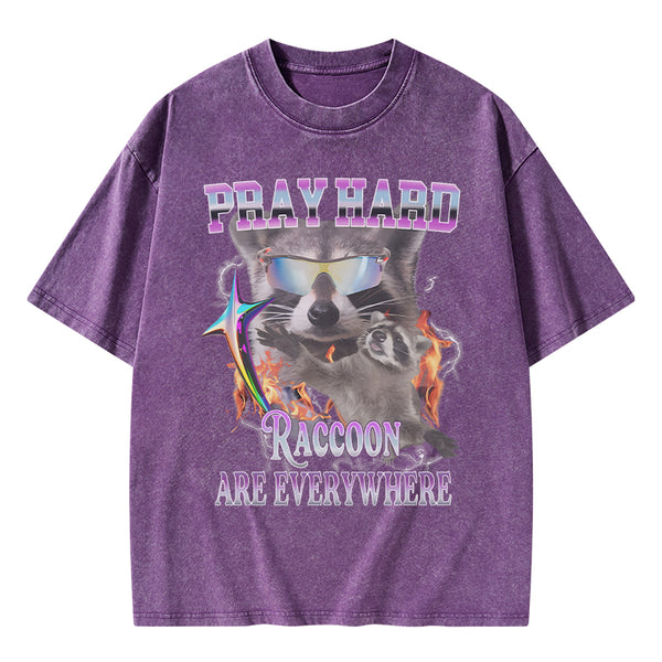 GC-WTSA0168 Pray Hand Chirstian Washed T-Shirt