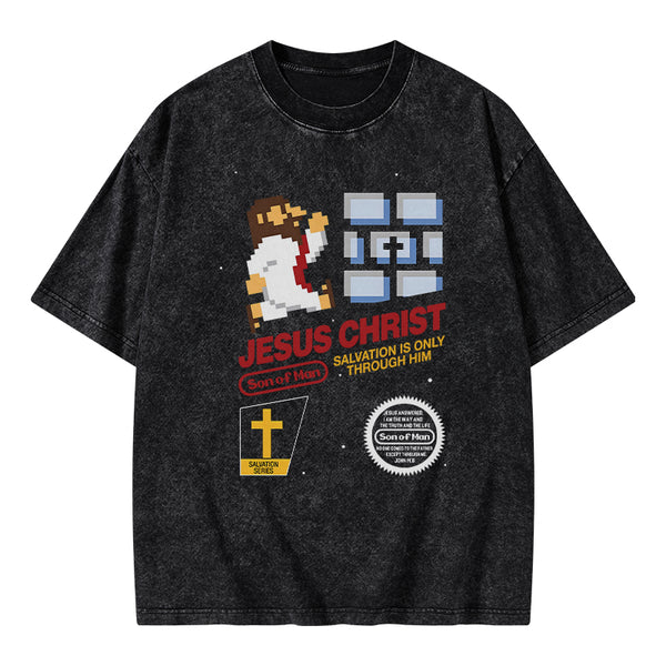 GC-WTSA0330 Jesus Christ Chirstian Washed T-Shirt