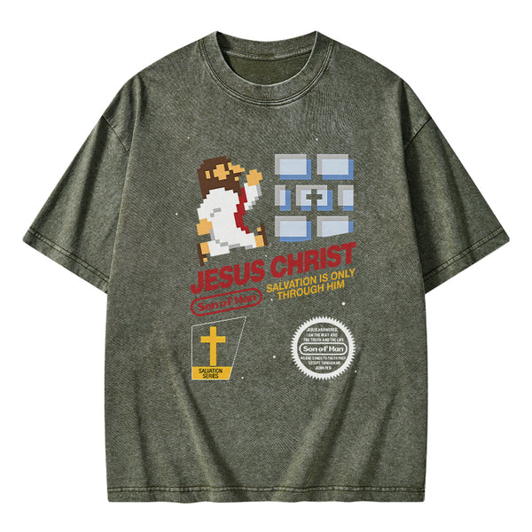 GC-WTSA0330 Jesus Christ Chirstian Washed T-Shirt