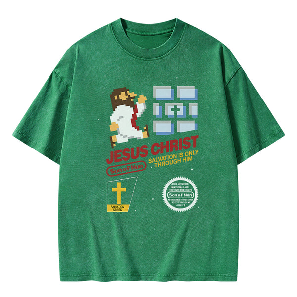 GC-WTSA0330 Jesus Christ Chirstian Washed T-Shirt