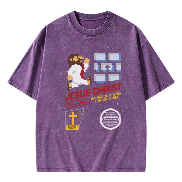 GC-WTSA0330 Jesus Christ Chirstian Washed T-Shirt