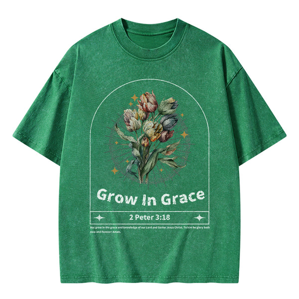 GC-WTSA0405 Grow In Grace Christian Washed T-Shirt