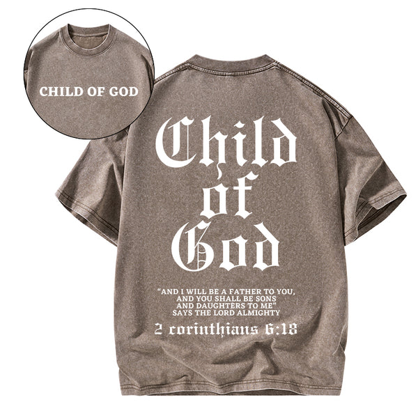 GC-WTSA0446 Child Of God Christian Washed T-Shirt