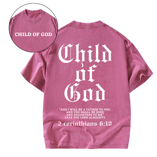 GC-WTSA0446 Child Of God Christian Washed T-Shirt