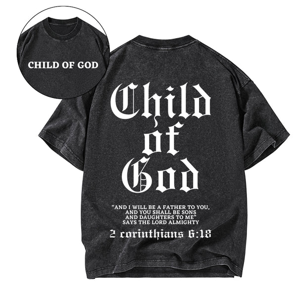 GC-WTSA0446 Child Of God Christian Washed T-Shirt