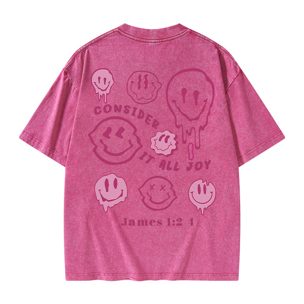 GC-WTSA0541 Consider It All Joy Christian Washed T-Shirt