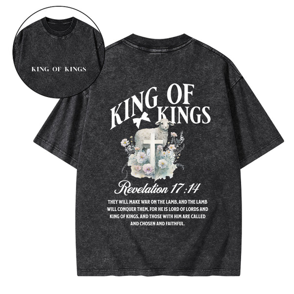 King Of Kings Christian Washed T-Shirt