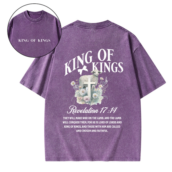 King Of Kings Christian Washed T-Shirt