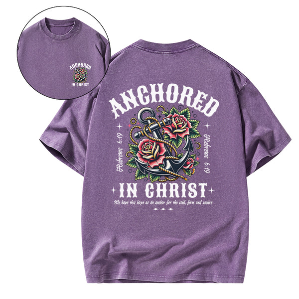 Anchored Christian Washed T-Shirt
