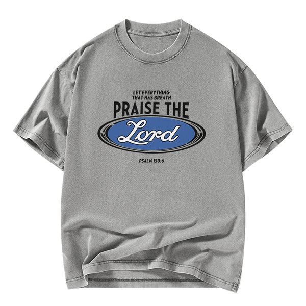 Praise The Lord Christian Washed T-Shirt