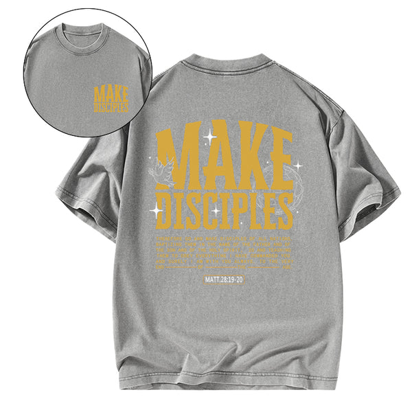 Make Disciple Christian Washed T-Shirt