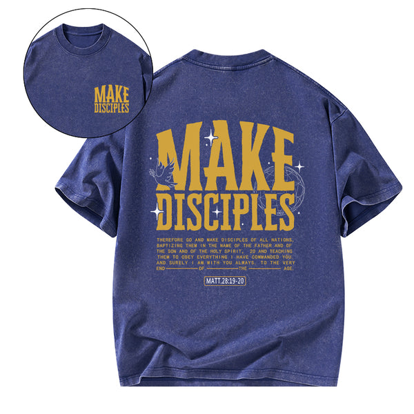 Make Disciple Christian Washed T-Shirt