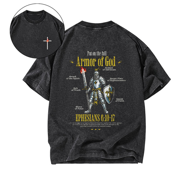 Put On The Full Christian Washed T-Shirt