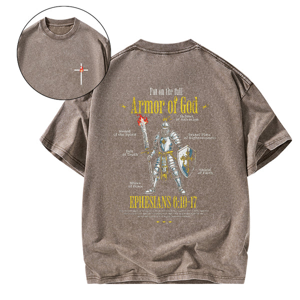 Put On The Full Christian Washed T-Shirt