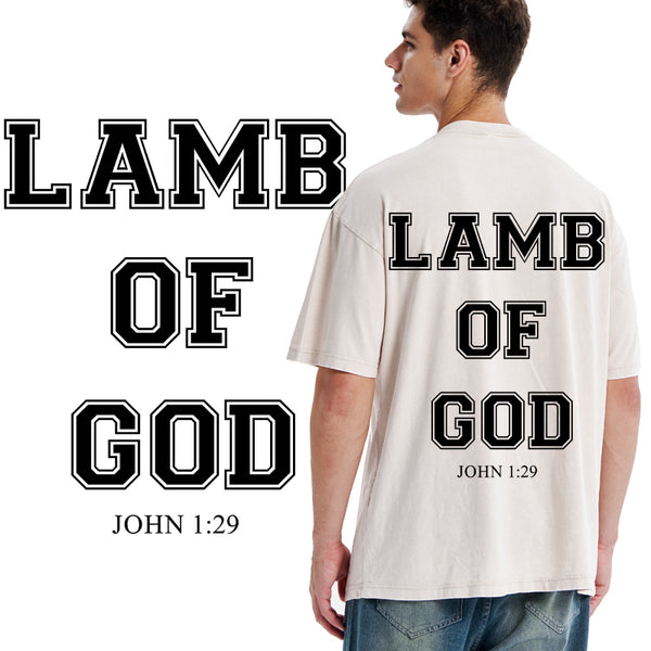 GC-WTSA0669 Lamb Of God Christian Washed T-Shirt