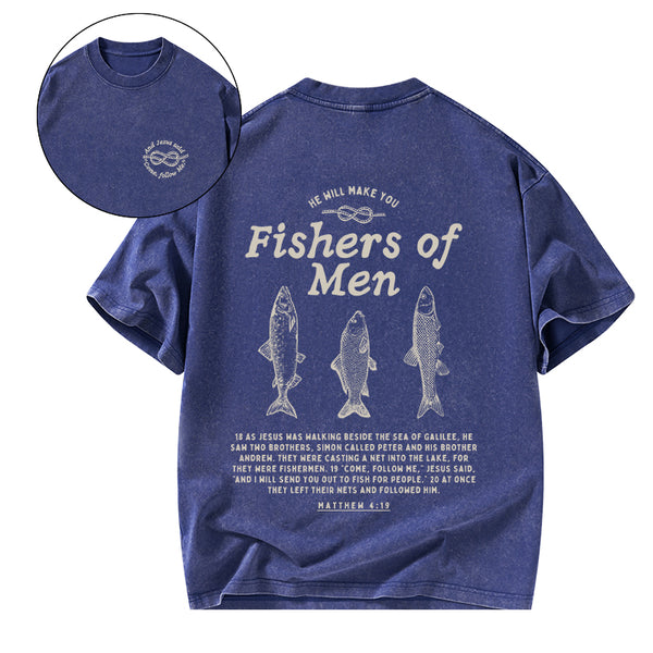 GC-WTSA0685 Fishers Of Men Christian Washed T-Shirt