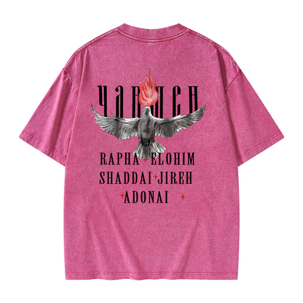 GC-WTSA0702 Yahweh Christian Washed T-Shirt