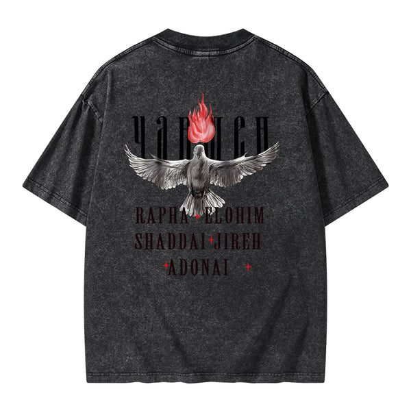 GC-WTSA0702 Yahweh Christian Washed T-Shirt