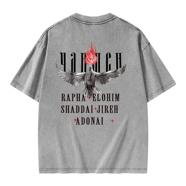 GC-WTSA0702 Yahweh Christian Washed T-Shirt