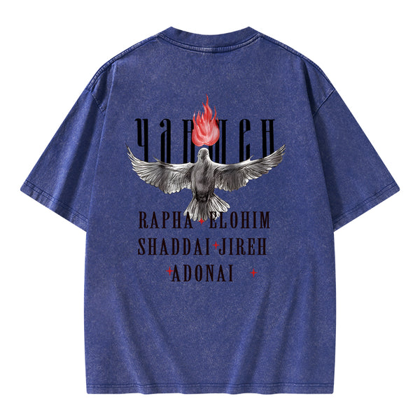 GC-WTSA0702 Yahweh Christian Washed T-Shirt