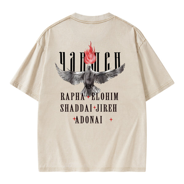 GC-WTSA0702 Yahweh Christian Washed T-Shirt