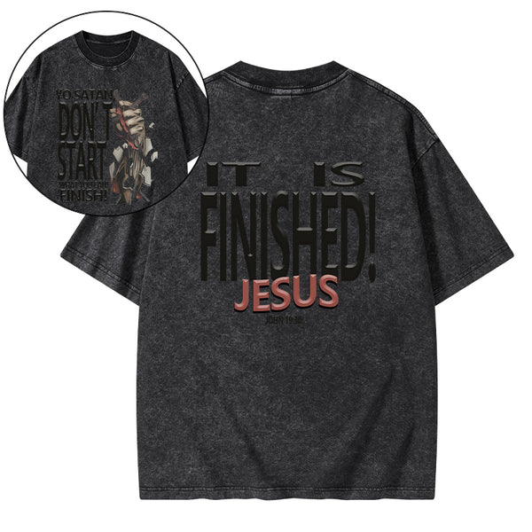It Is Finished Christian Washed T-Shirt
