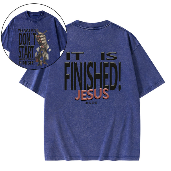It Is Finished Christian Washed T-Shirt
