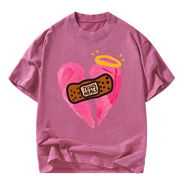 Jesus Heals Christian Washed T-Shirt