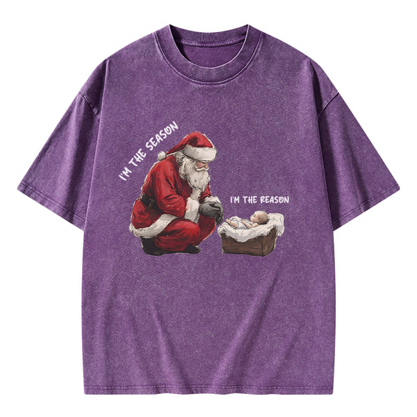 GC-WTSA0799 I Am The Reason Christian Washed T-Shirt