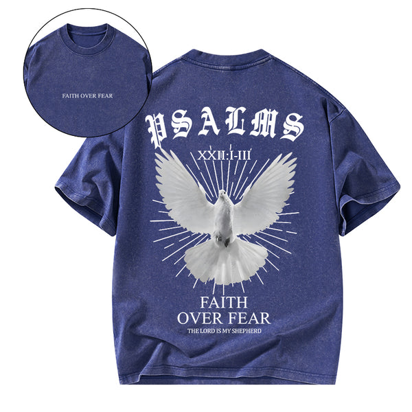 Faith Over Fear Christian Washed T-Shirt