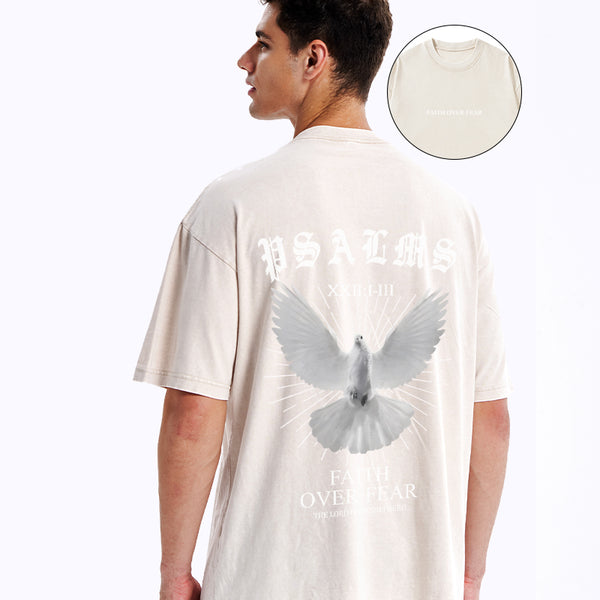 Faith Over Fear Christian Washed T-Shirt