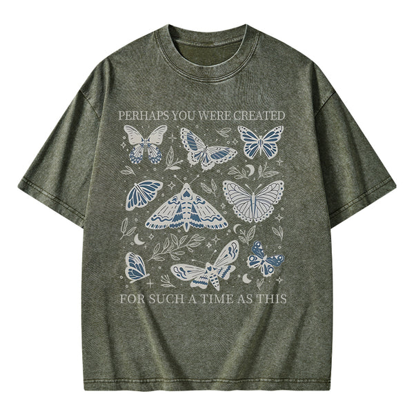 GC-WTSA0827 Perhaps You Were Created Christian Washed T-Shirt