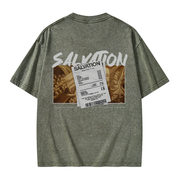 GC-WTSA0830 Salvation Christian Washed T-Shirt