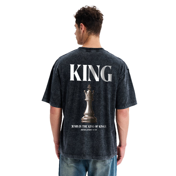 Jesus Is The King Of Kings Christian Washed T-Shirt