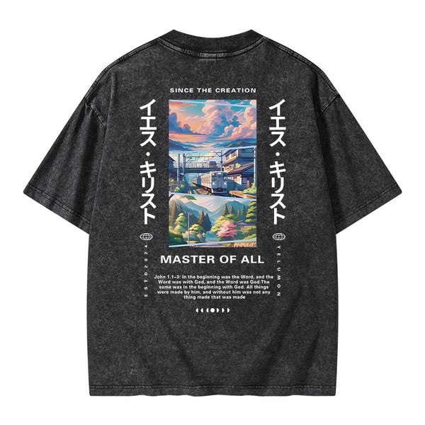 GC-WTSA0891 Since The Creation Christian Washed T-Shirt