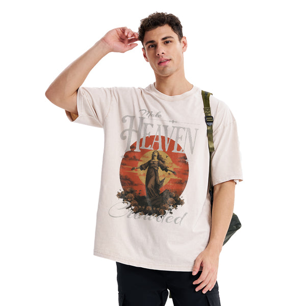 GC-WTSA0904 Make Heaven Christian Washed T-Shirt