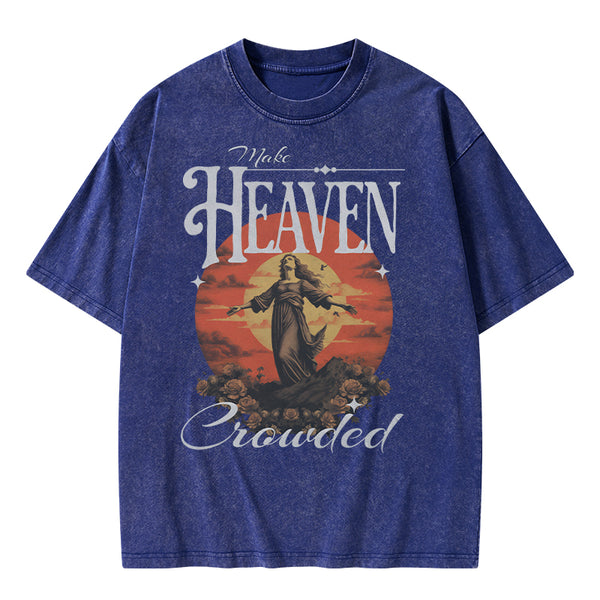 GC-WTSA0904 Make Heaven Christian Washed T-Shirt