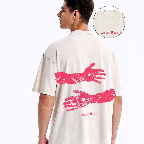 Jesus Loves Me Christian Washed T-Shirt