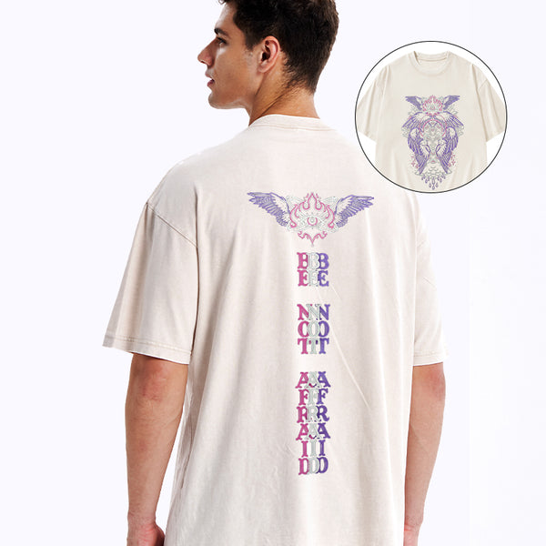 GC-WTSA0991 Be Not Afraid Christian Washed T-Shirt