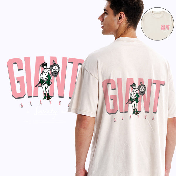 GC-WTSA1005 Giant Slayer Christian Washed T-Shirt