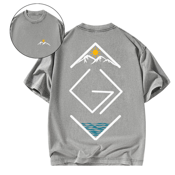 GC-WTSA1161 God is greater than the highs and lows christ Christian Washed T-Shirtt